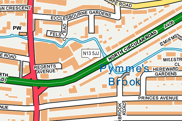 N13 5JJ map - OS OpenMap – Local (Ordnance Survey) N13 5JJ map - OS OpenMap – Local (Ordnance Survey)
