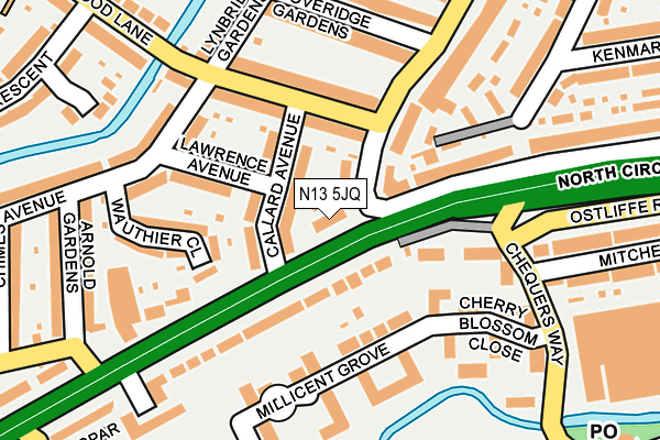 N13 5JQ map - OS OpenMap – Local (Ordnance Survey) N13 5JQ map - OS OpenMap – Local (Ordnance Survey)
