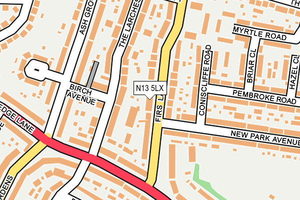 N13 5LX map - OS OpenMap – Local (Ordnance Survey) N13 5LX map - OS OpenMap – Local (Ordnance Survey)