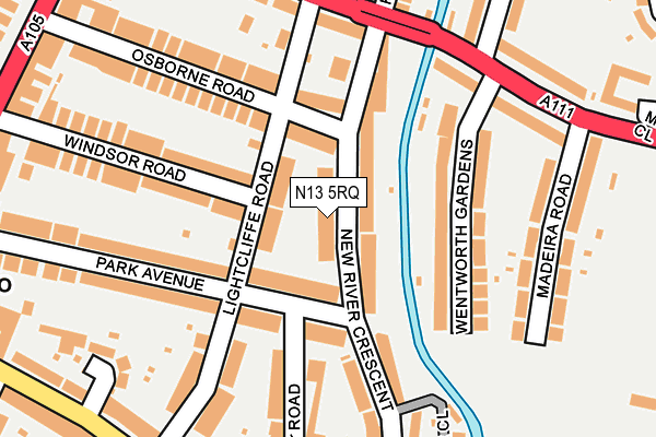 N13 5RQ map - OS OpenMap – Local (Ordnance Survey) N13 5RQ map - OS OpenMap – Local (Ordnance Survey)