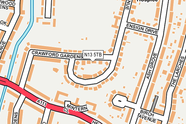 N13 5TB map - OS OpenMap – Local (Ordnance Survey) N13 5TB map - OS OpenMap – Local (Ordnance Survey)