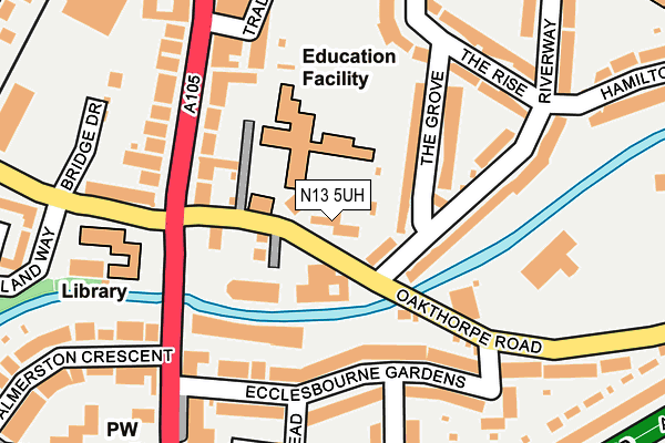 N13 5UH map - OS OpenMap – Local (Ordnance Survey) N13 5UH map - OS OpenMap – Local (Ordnance Survey)