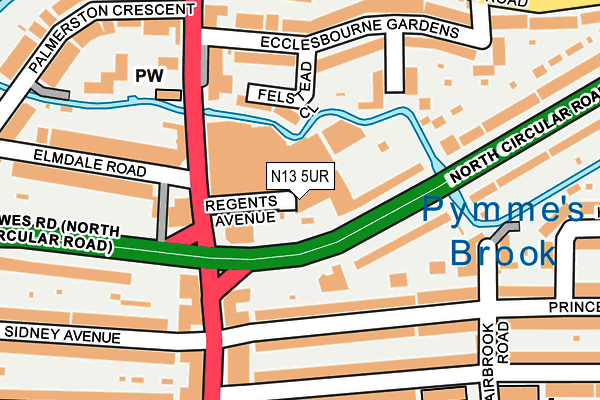 N13 5UR map - OS OpenMap – Local (Ordnance Survey) N13 5UR map - OS OpenMap – Local (Ordnance Survey)