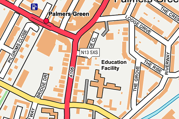 N13 5XS map - OS OpenMap – Local (Ordnance Survey) N13 5XS map - OS OpenMap – Local (Ordnance Survey)