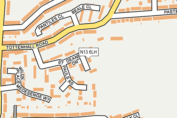 N13 6LH map - OS OpenMap – Local (Ordnance Survey) N13 6LH map - OS OpenMap – Local (Ordnance Survey)