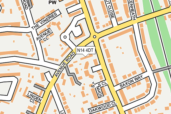 N14 4DT map - OS OpenMap – Local (Ordnance Survey) N14 4DT map - OS OpenMap – Local (Ordnance Survey)