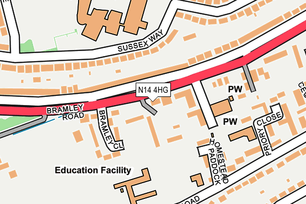 N14 4HG map - OS OpenMap – Local (Ordnance Survey) N14 4HG map - OS OpenMap – Local (Ordnance Survey)