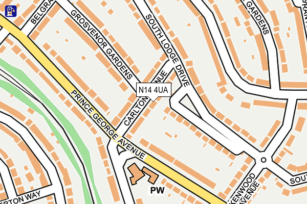 N14 4UA map - OS OpenMap – Local (Ordnance Survey) N14 4UA map - OS OpenMap – Local (Ordnance Survey)