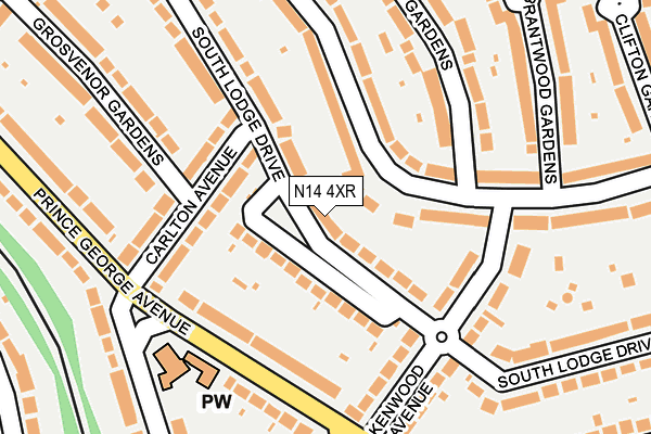 N14 4XR map - OS OpenMap – Local (Ordnance Survey) N14 4XR map - OS OpenMap – Local (Ordnance Survey)