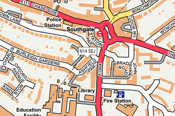 N14 5EJ map - OS OpenMap – Local (Ordnance Survey) N14 5EJ map - OS OpenMap – Local (Ordnance Survey)