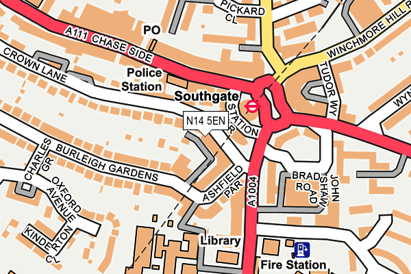 N14 5EN map - OS OpenMap – Local (Ordnance Survey) N14 5EN map - OS OpenMap – Local (Ordnance Survey)