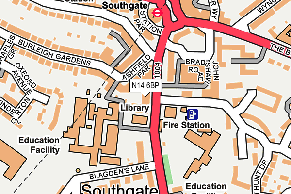 N14 6BP map - OS OpenMap – Local (Ordnance Survey) N14 6BP map - OS OpenMap – Local (Ordnance Survey)