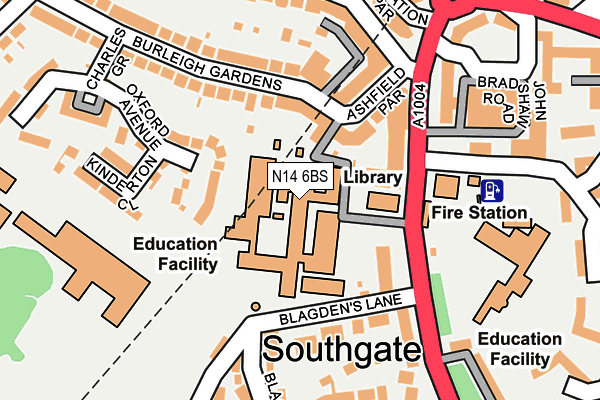 N14 6BS map - OS OpenMap – Local (Ordnance Survey) N14 6BS map - OS OpenMap – Local (Ordnance Survey)