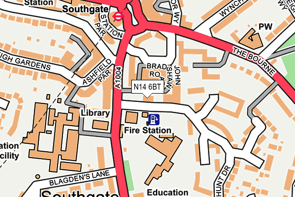 N14 6BT map - OS OpenMap – Local (Ordnance Survey) N14 6BT map - OS OpenMap – Local (Ordnance Survey)