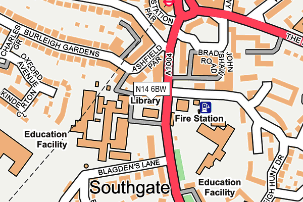 N14 6BW map - OS OpenMap – Local (Ordnance Survey) N14 6BW map - OS OpenMap – Local (Ordnance Survey)