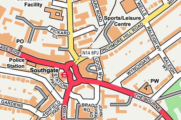 N14 6PJ map - OS OpenMap – Local (Ordnance Survey) N14 6PJ map - OS OpenMap – Local (Ordnance Survey)