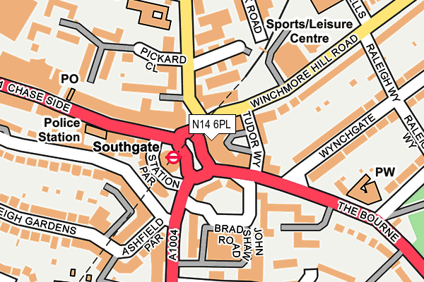 N14 6PL map - OS OpenMap – Local (Ordnance Survey) N14 6PL map - OS OpenMap – Local (Ordnance Survey)
