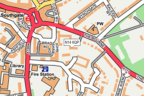 N14 6QP map - OS OpenMap – Local (Ordnance Survey) N14 6QP map - OS OpenMap – Local (Ordnance Survey)