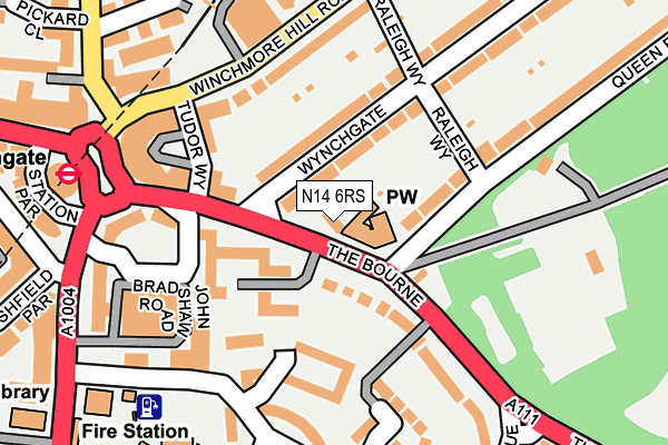 N14 6RS map - OS OpenMap – Local (Ordnance Survey) N14 6RS map - OS OpenMap – Local (Ordnance Survey)