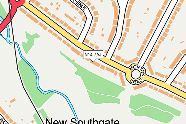 N14 7AJ map - OS OpenMap – Local (Ordnance Survey) N14 7AJ map - OS OpenMap – Local (Ordnance Survey)