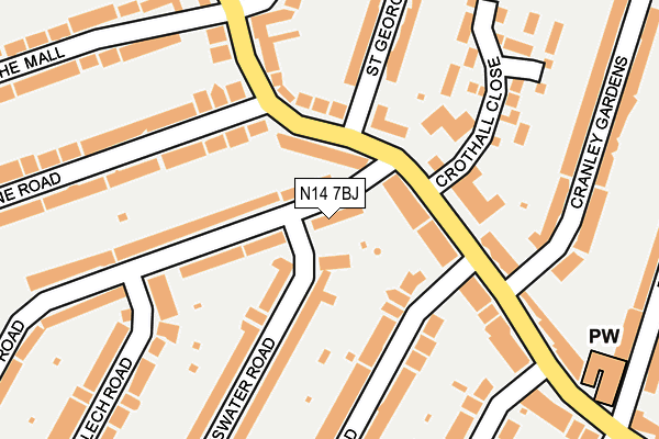 N14 7BJ map - OS OpenMap – Local (Ordnance Survey) N14 7BJ map - OS OpenMap – Local (Ordnance Survey)