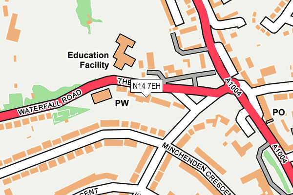 N14 7EH map - OS OpenMap – Local (Ordnance Survey) N14 7EH map - OS OpenMap – Local (Ordnance Survey)