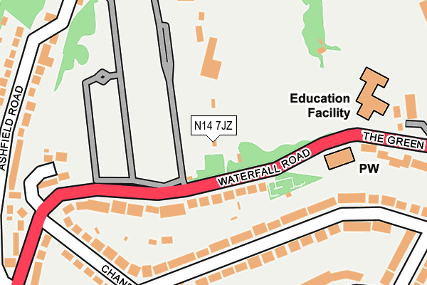 N14 7JZ map - OS OpenMap – Local (Ordnance Survey) N14 7JZ map - OS OpenMap – Local (Ordnance Survey)
