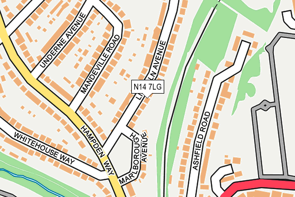 N14 7LG map - OS OpenMap – Local (Ordnance Survey) N14 7LG map - OS OpenMap – Local (Ordnance Survey)