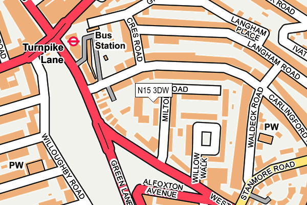 N15 3DW map - OS OpenMap – Local (Ordnance Survey) N15 3DW map - OS OpenMap – Local (Ordnance Survey)