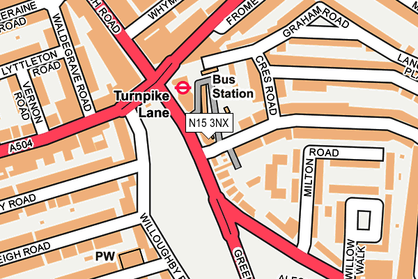 N15 3NX map - OS OpenMap – Local (Ordnance Survey) N15 3NX map - OS OpenMap – Local (Ordnance Survey)