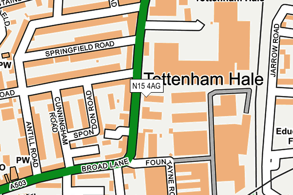 N15 4AG map - OS OpenMap – Local (Ordnance Survey) N15 4AG map - OS OpenMap – Local (Ordnance Survey)
