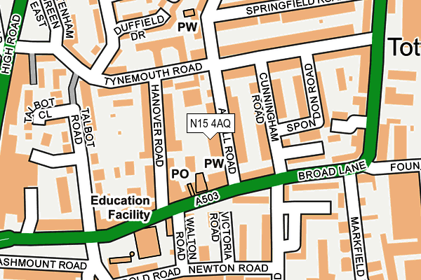 N15 4AQ map - OS OpenMap – Local (Ordnance Survey) N15 4AQ map - OS OpenMap – Local (Ordnance Survey)