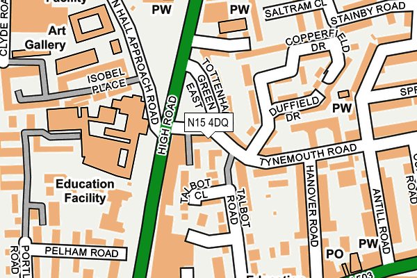N15 4DQ map - OS OpenMap – Local (Ordnance Survey) N15 4DQ map - OS OpenMap – Local (Ordnance Survey)