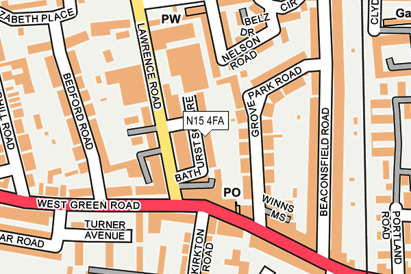N15 4FA map - OS OpenMap – Local (Ordnance Survey) N15 4FA map - OS OpenMap – Local (Ordnance Survey)