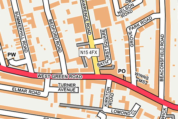 N15 4FX map - OS OpenMap – Local (Ordnance Survey) N15 4FX map - OS OpenMap – Local (Ordnance Survey)