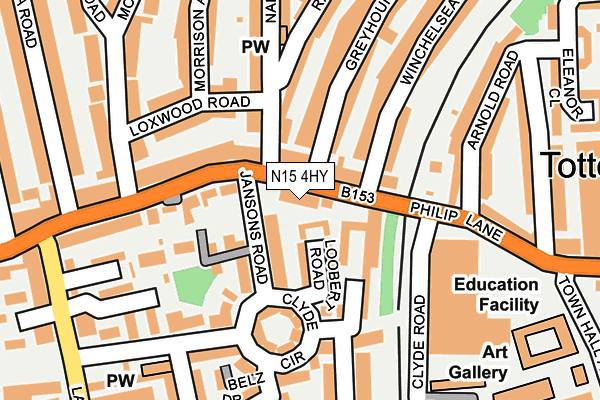 N15 4HY map - OS OpenMap – Local (Ordnance Survey) N15 4HY map - OS OpenMap – Local (Ordnance Survey)