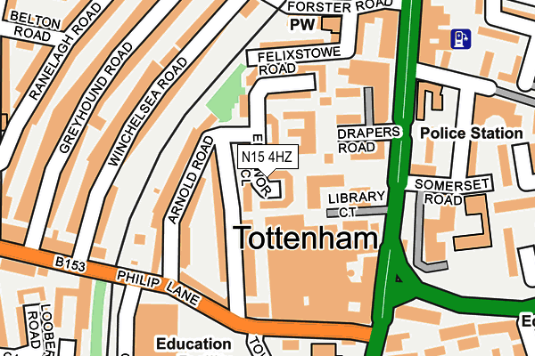 N15 4HZ map - OS OpenMap – Local (Ordnance Survey) N15 4HZ map - OS OpenMap – Local (Ordnance Survey)