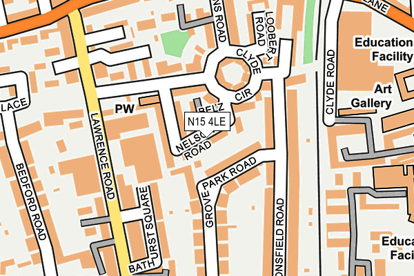 N15 4LE map - OS OpenMap – Local (Ordnance Survey) N15 4LE map - OS OpenMap – Local (Ordnance Survey)
