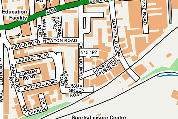 N15 4PZ map - OS OpenMap – Local (Ordnance Survey) N15 4PZ map - OS OpenMap – Local (Ordnance Survey)