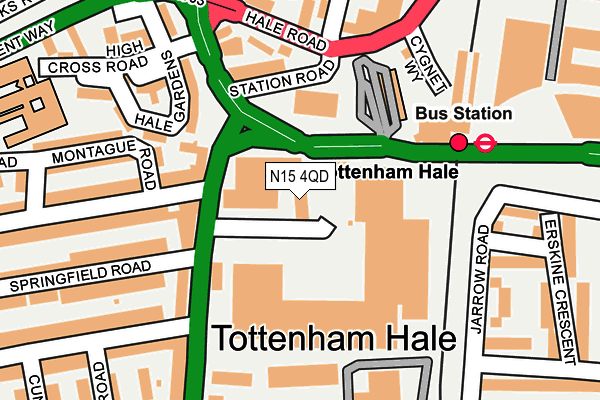 N15 4QD map - OS OpenMap – Local (Ordnance Survey) N15 4QD map - OS OpenMap – Local (Ordnance Survey)