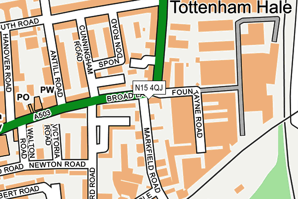 N15 4QJ map - OS OpenMap – Local (Ordnance Survey) N15 4QJ map - OS OpenMap – Local (Ordnance Survey)