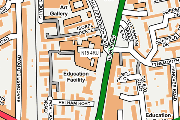 N15 4RU map - OS OpenMap – Local (Ordnance Survey) N15 4RU map - OS OpenMap – Local (Ordnance Survey)