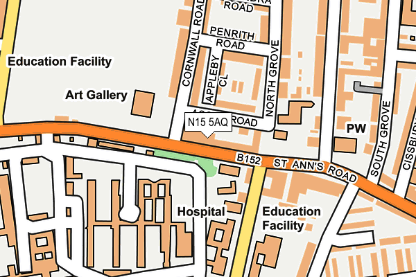 N15 5AQ map - OS OpenMap – Local (Ordnance Survey) N15 5AQ map - OS OpenMap – Local (Ordnance Survey)