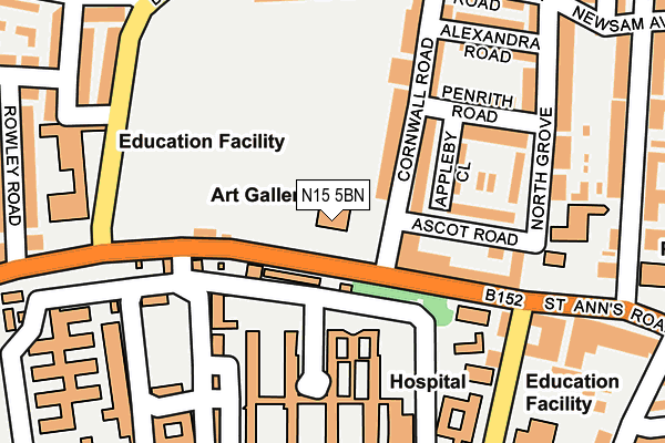 N15 5BN map - OS OpenMap – Local (Ordnance Survey) N15 5BN map - OS OpenMap – Local (Ordnance Survey)