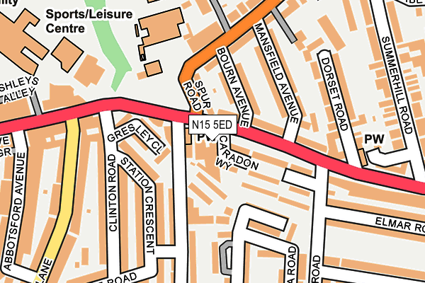 N15 5ED map - OS OpenMap – Local (Ordnance Survey) N15 5ED map - OS OpenMap – Local (Ordnance Survey)