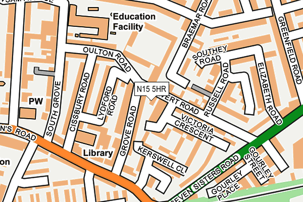 N15 5HR map - OS OpenMap – Local (Ordnance Survey) N15 5HR map - OS OpenMap – Local (Ordnance Survey)