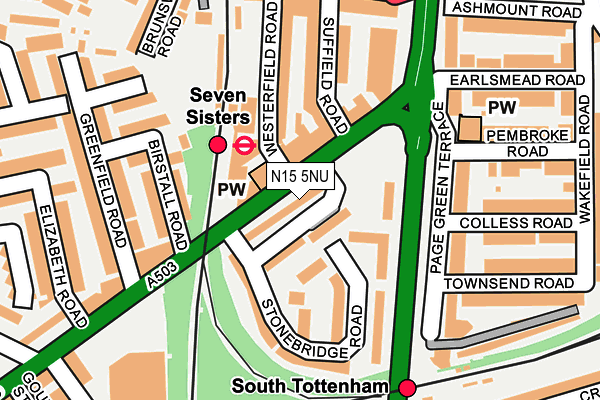 N15 5NU map - OS OpenMap – Local (Ordnance Survey) N15 5NU map - OS OpenMap – Local (Ordnance Survey)