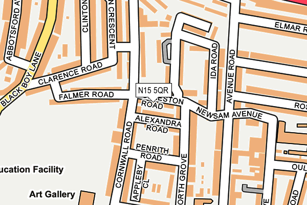 N15 5QR map - OS OpenMap – Local (Ordnance Survey)