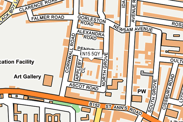 N15 5QY map - OS OpenMap – Local (Ordnance Survey) N15 5QY map - OS OpenMap – Local (Ordnance Survey)