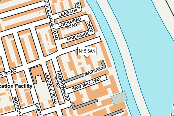 N15 6AN map - OS OpenMap – Local (Ordnance Survey) N15 6AN map - OS OpenMap – Local (Ordnance Survey)